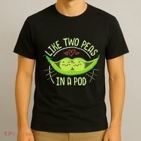 Cute Pea Pod Like Two Peas In A Pod Idiom T-Shirt thumb 3