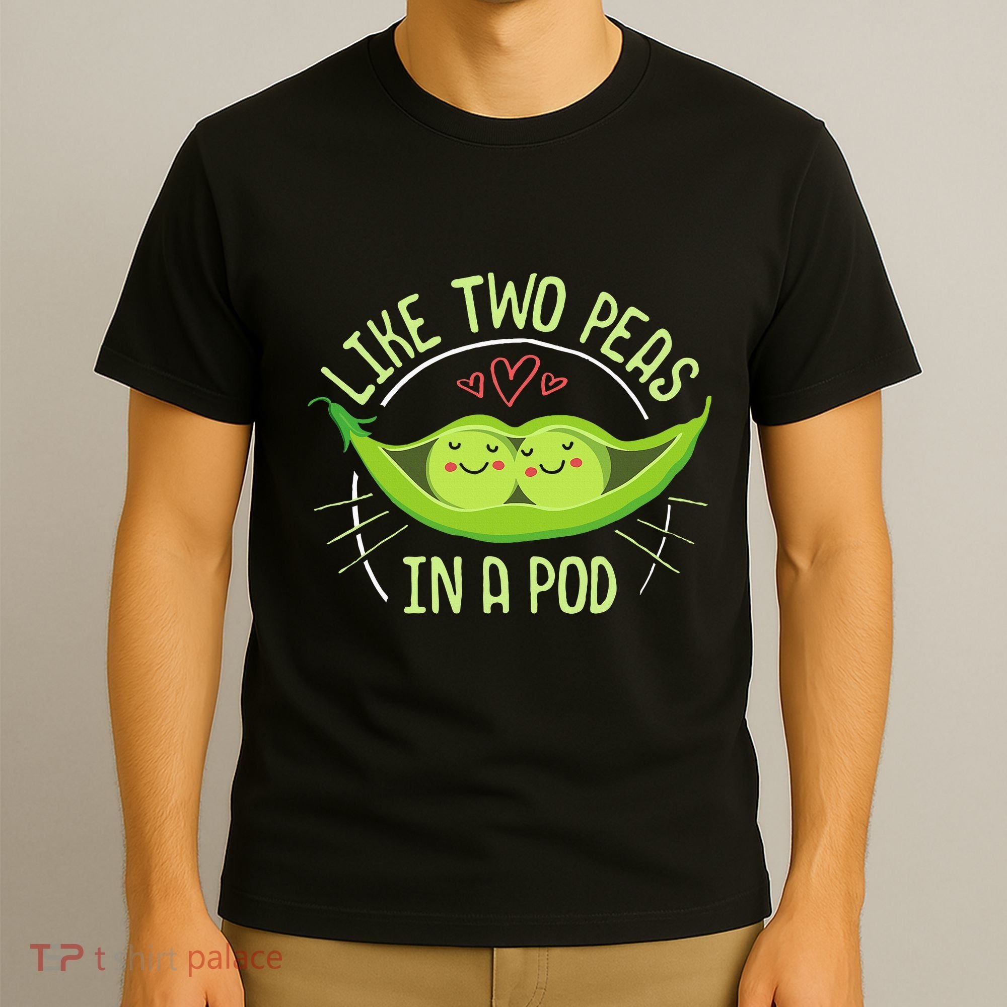 Cute Pea Pod Like Two Peas In A Pod Idiom T-Shirt