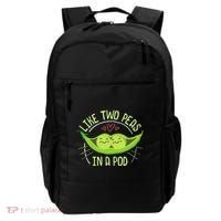 Cute Pea Pod Like Two Peas In A Pod Idiom Backpack thumb 0