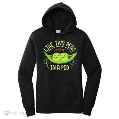 Cute Pea Pod Like Two Peas In A Pod Idiom Women's Hoodie