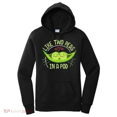 Cute Pea Pod Like Two Peas In A Pod Idiom Women's Hoodie