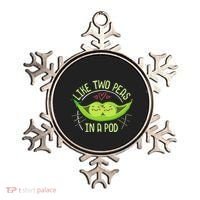 Cute Pea Pod Like Two Peas In A Pod Idiom Ornament thumb 0