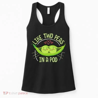 Cute Pea Pod Like Two Peas In A Pod Idiom Women's Tank Top