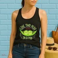Cute Pea Pod Like Two Peas In A Pod Idiom Women's Tank Top thumb 2