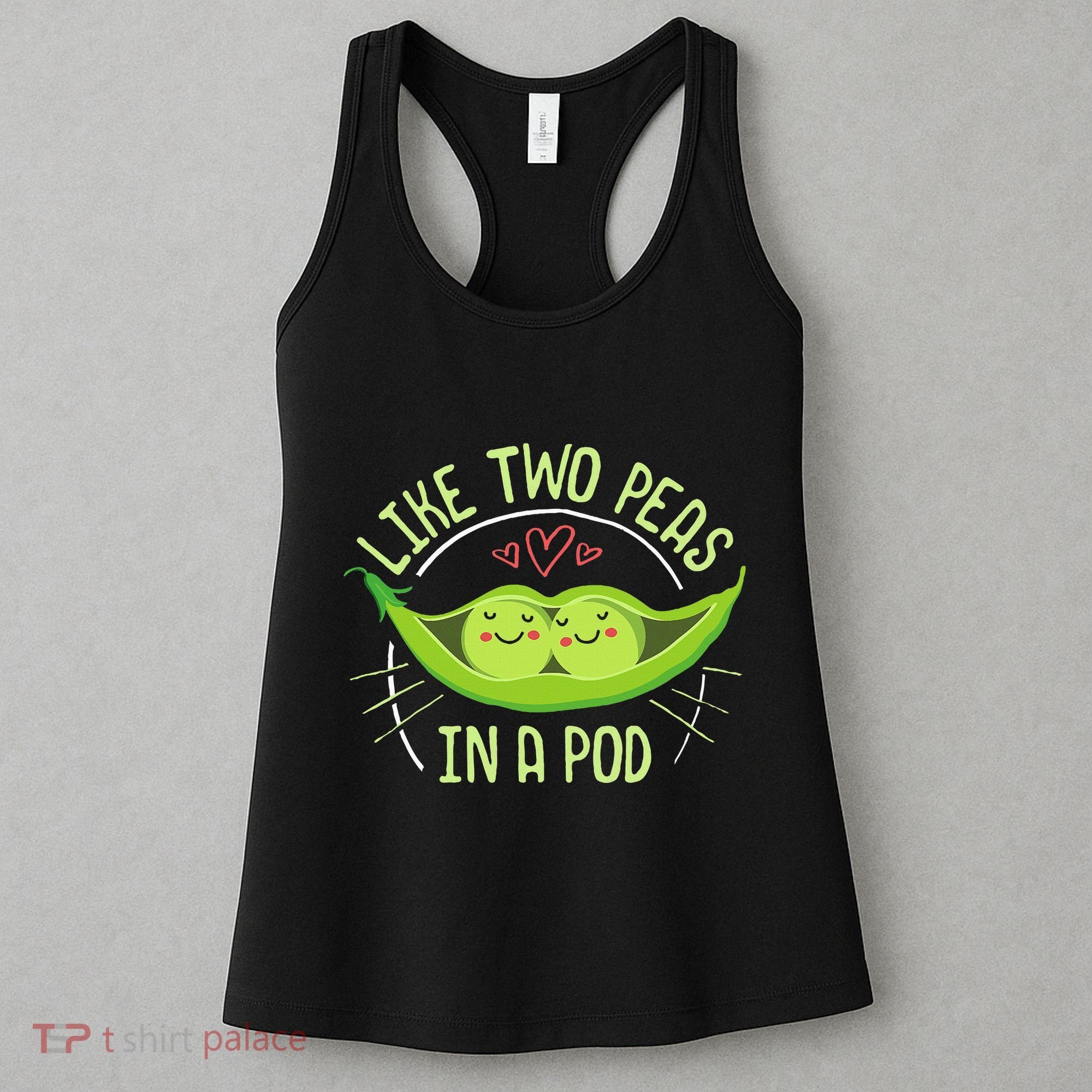 Cute Pea Pod Like Two Peas In A Pod Idiom Women's Tank Top