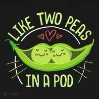 Cute Pea Pod Like Two Peas In A Pod Idiom Baby Bodysuit thumb 2