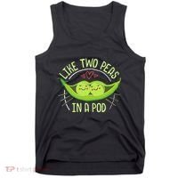 Cute Pea Pod Like Two Peas In A Pod Idiom Tank Top thumb 0