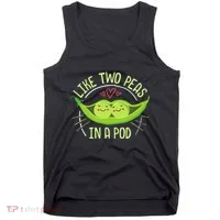 Cute Pea Pod Like Two Peas In A Pod Idiom Tank Top thumb 0