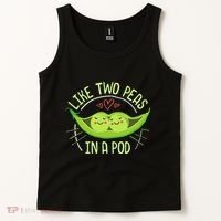 Cute Pea Pod Like Two Peas In A Pod Idiom Tank Top thumb 2