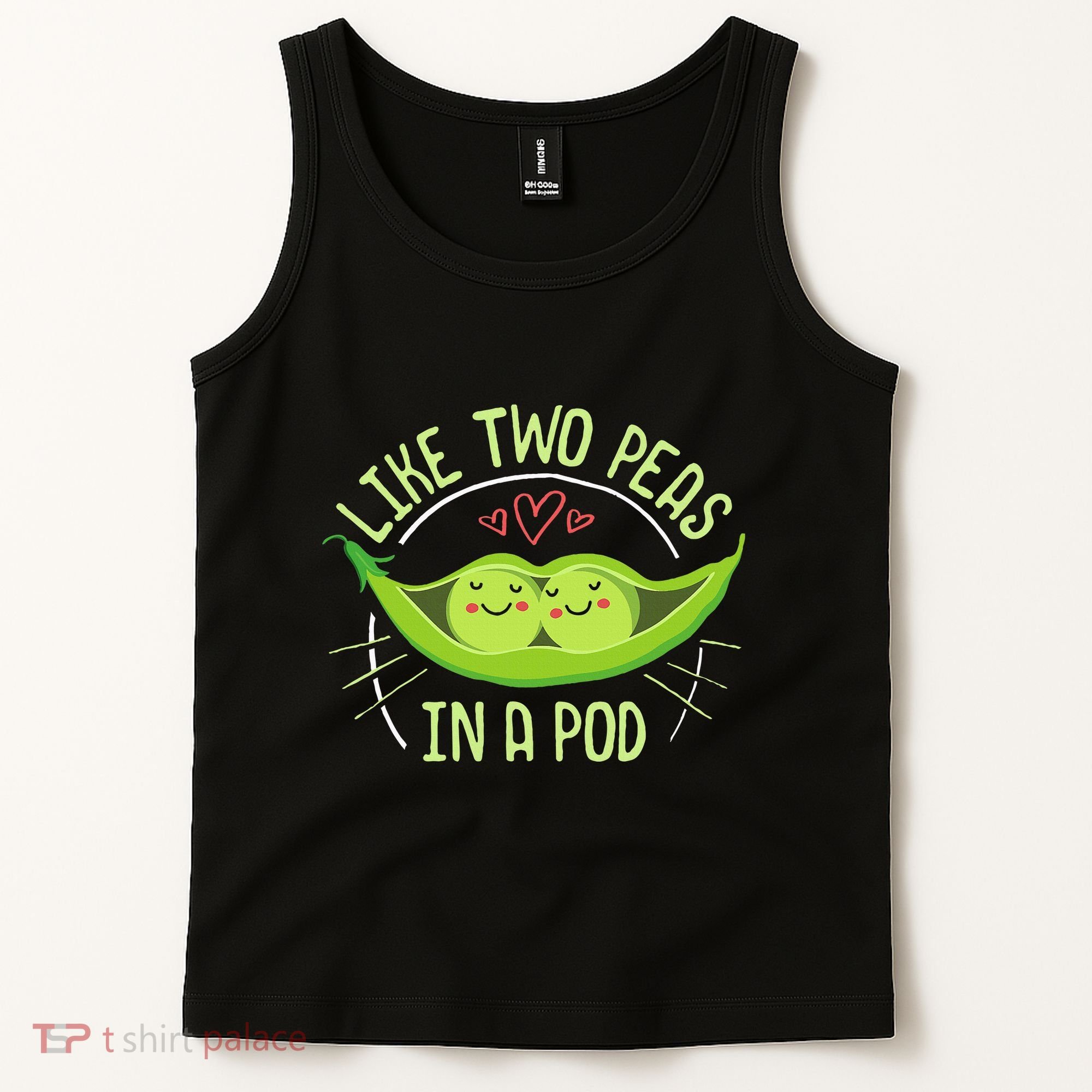 Cute Pea Pod Like Two Peas In A Pod Idiom Tank Top