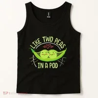 Cute Pea Pod Like Two Peas In A Pod Idiom Tank Top thumb 2