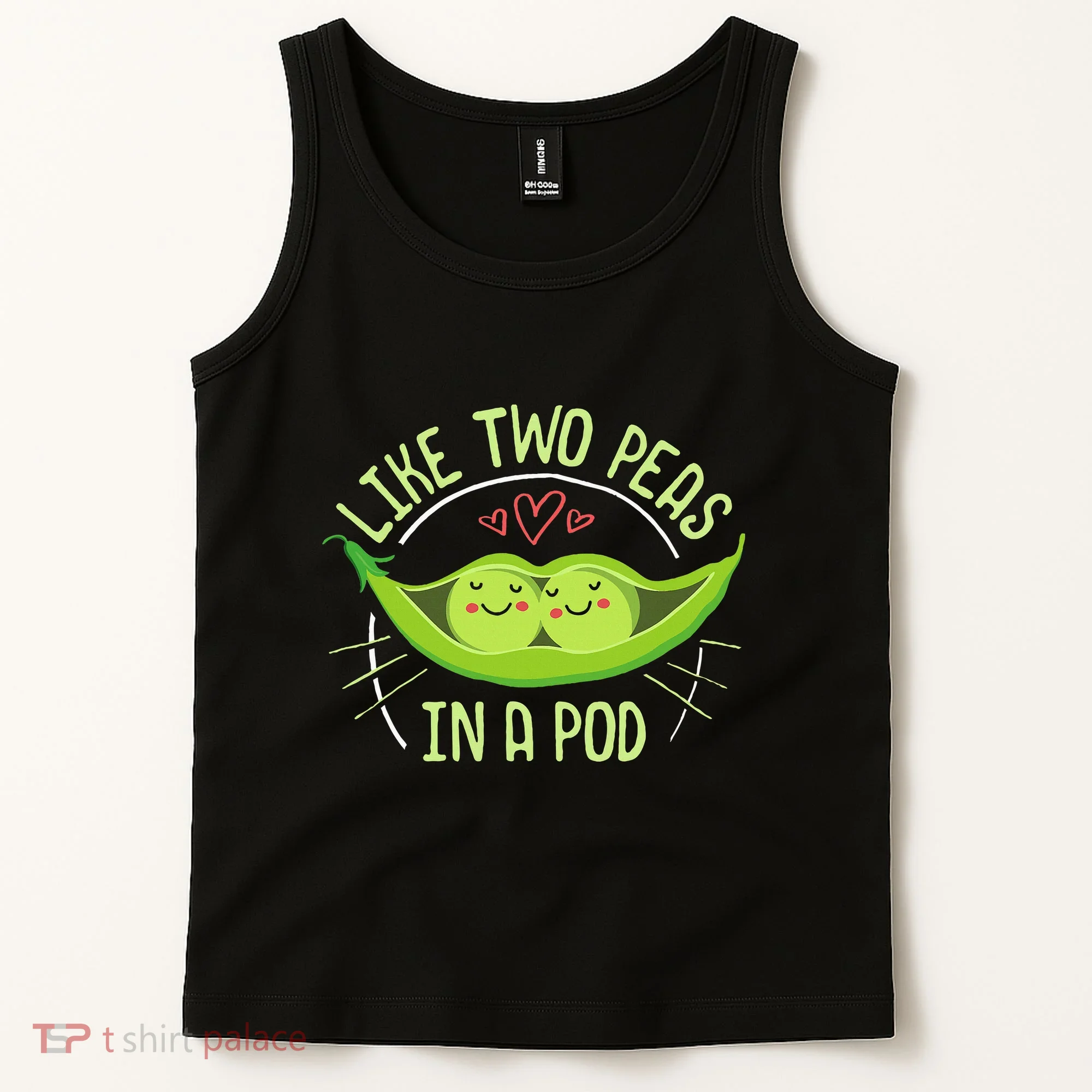 Cute Pea Pod Like Two Peas In A Pod Idiom Tank Top