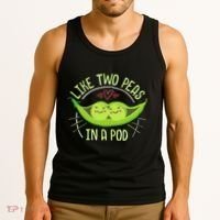 Cute Pea Pod Like Two Peas In A Pod Idiom Tank Top thumb 3