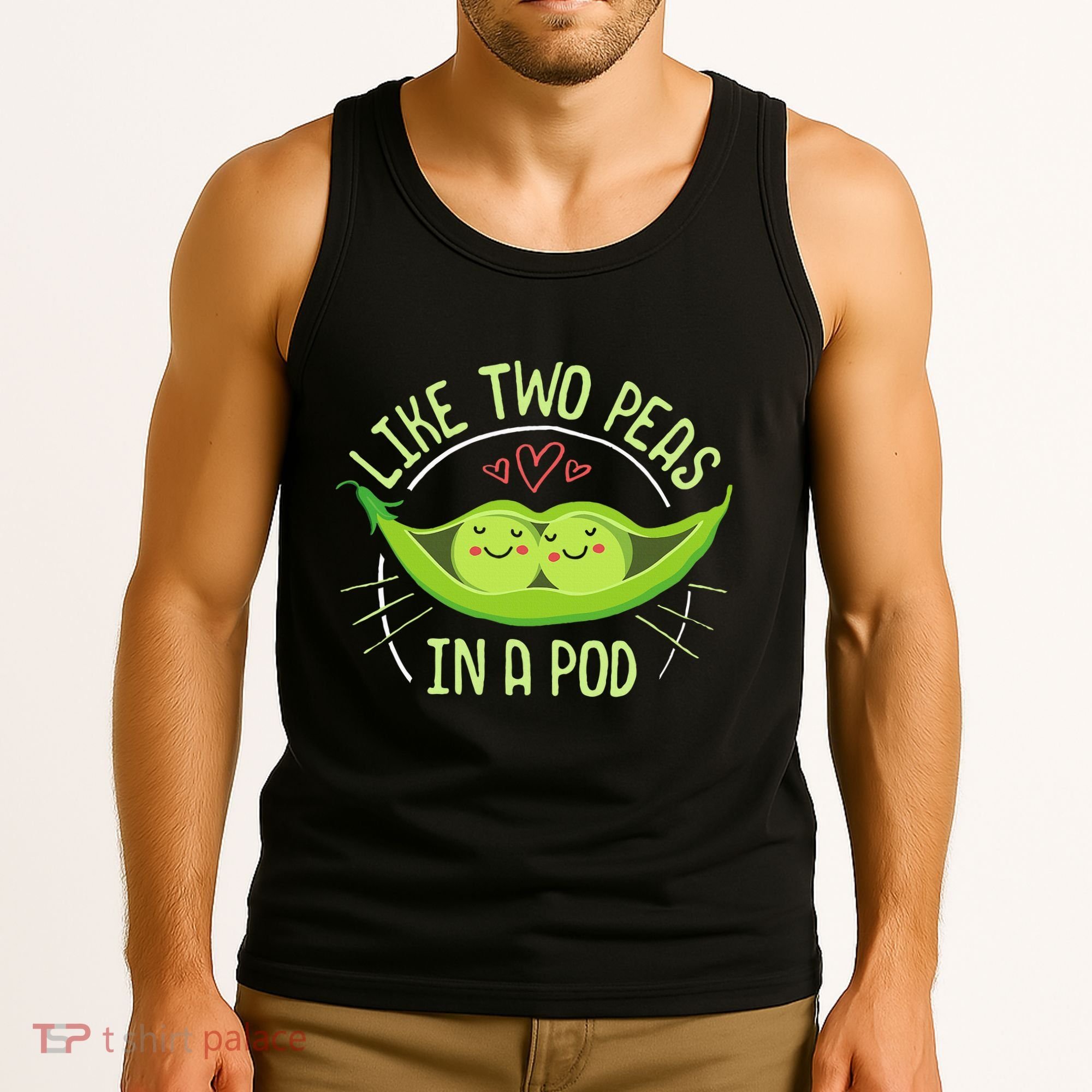 Cute Pea Pod Like Two Peas In A Pod Idiom Tank Top