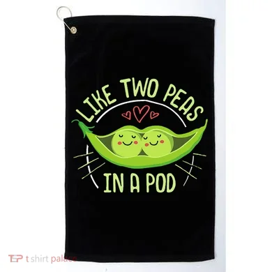 Cute Pea Pod Like Two Peas In A Pod Idiom Golf Towel