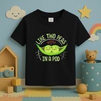 Cute Pea Pod Like Two Peas In A Pod Idiom Toddler T-Shirt thumb 3