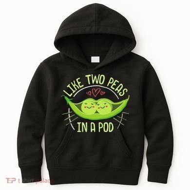 Cute Pea Pod Like Two Peas In A Pod Idiom Kids Hoodie