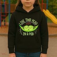 Cute Pea Pod Like Two Peas In A Pod Idiom Kids Hoodie thumb 3