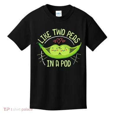 Cute Pea Pod Like Two Peas In A Pod Idiom Kids T-Shirt
