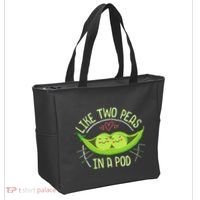 Cute Pea Pod Like Two Peas In A Pod Idiom Tote Bag thumb 2
