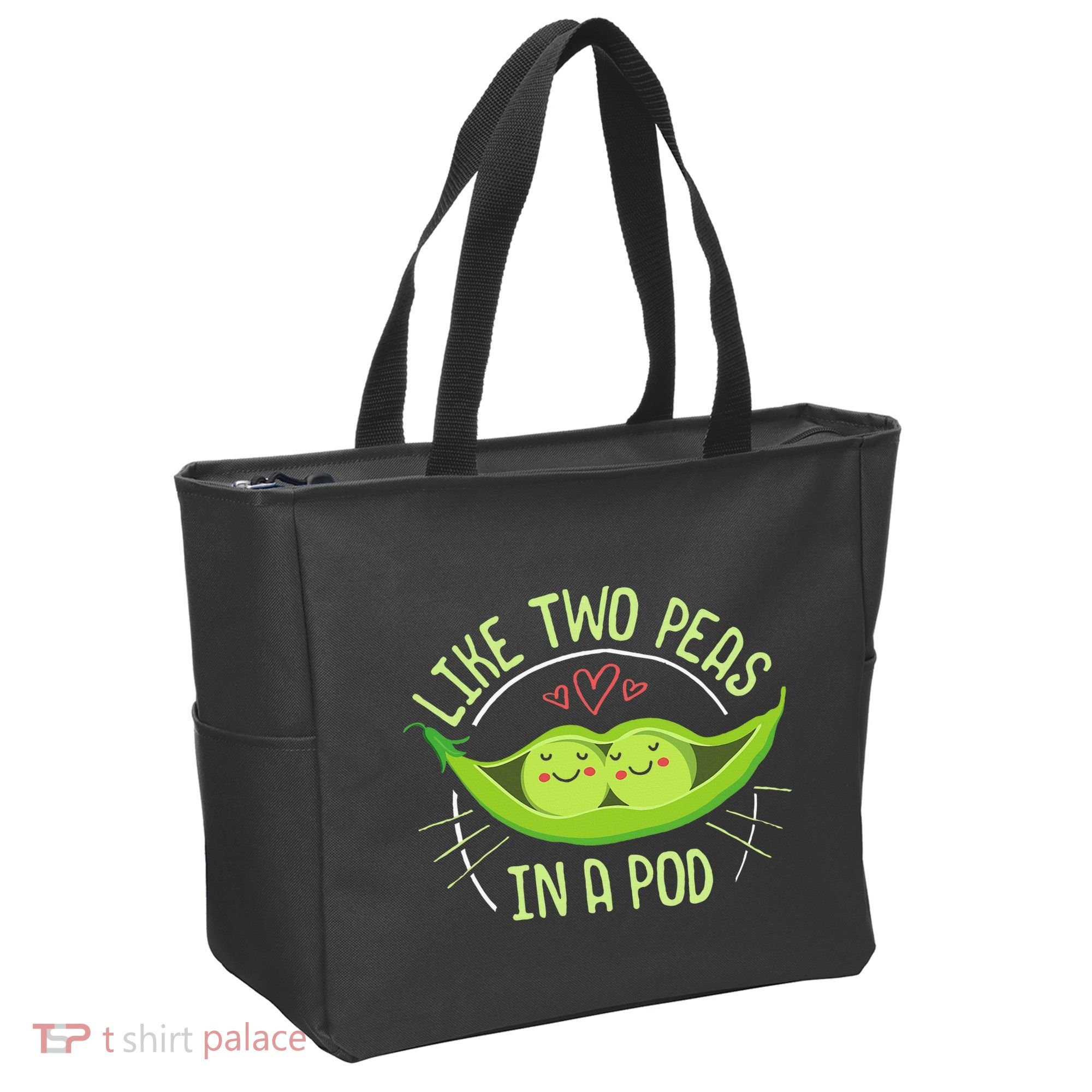 Cute Pea Pod Like Two Peas In A Pod Idiom Tote Bag