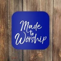 Christian Praise Quote Worship Leader Gift Made To Worship Gift Coaster thumb 0