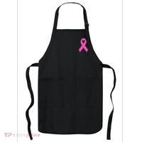 Cute Pink Ribbon Breast Cancer Awareness Apron thumb 0