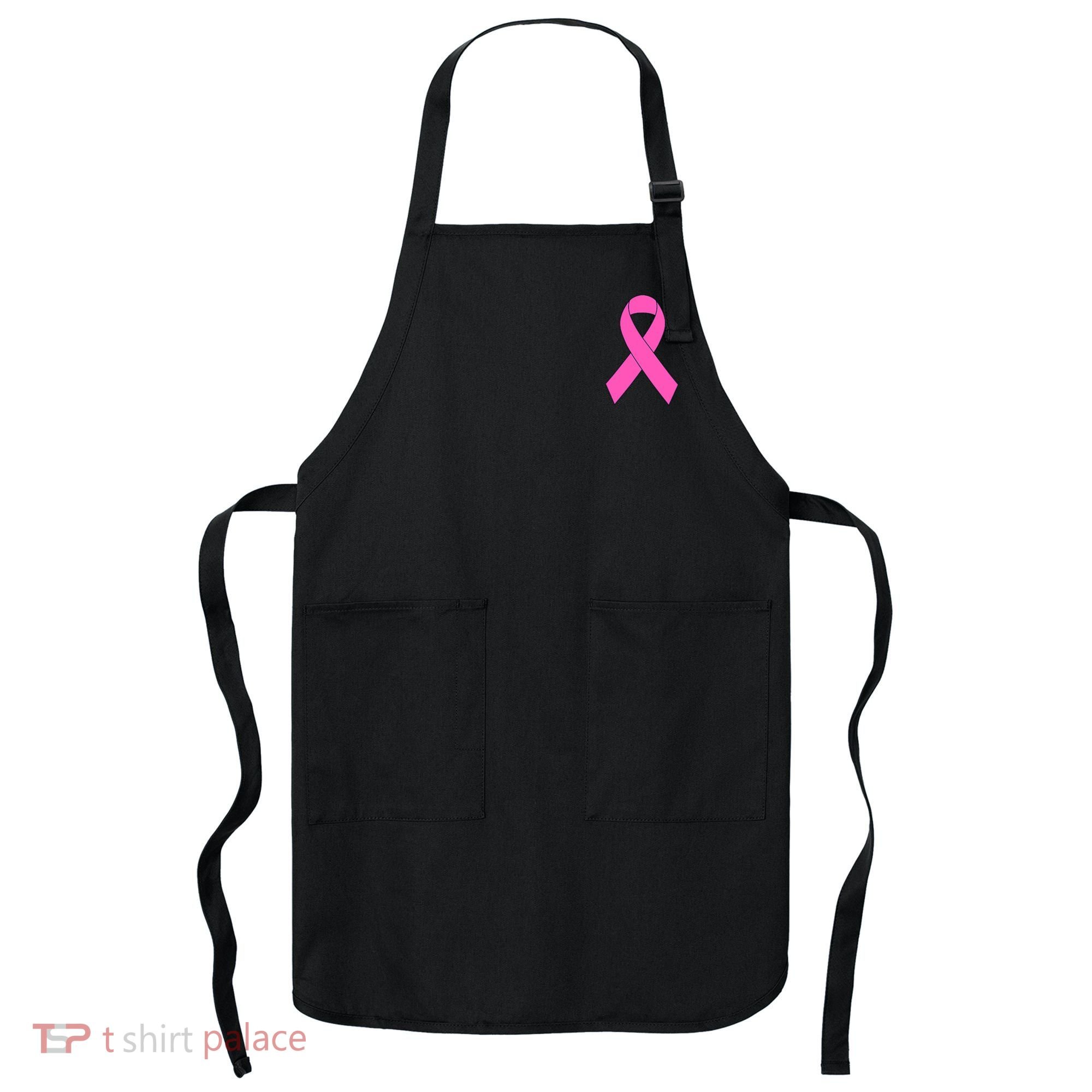 Cute Pink Ribbon Breast Cancer Awareness Apron