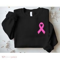 Cute Pink Ribbon Breast Cancer Awareness Sweatshirt thumb 2