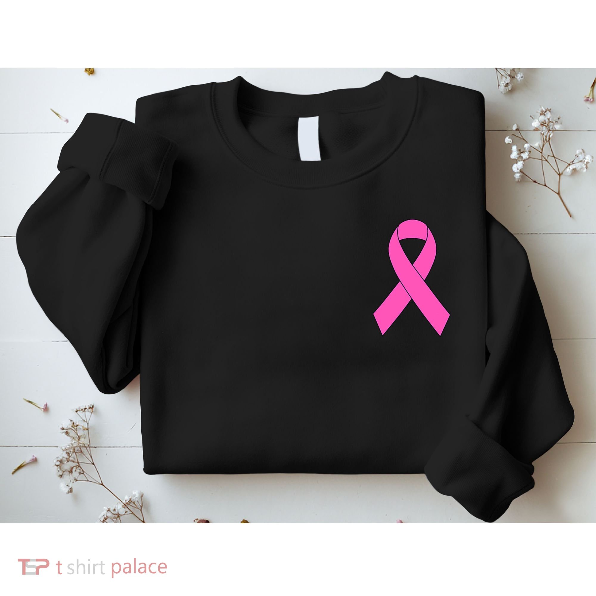 Cute Pink Ribbon Breast Cancer Awareness Sweatshirt