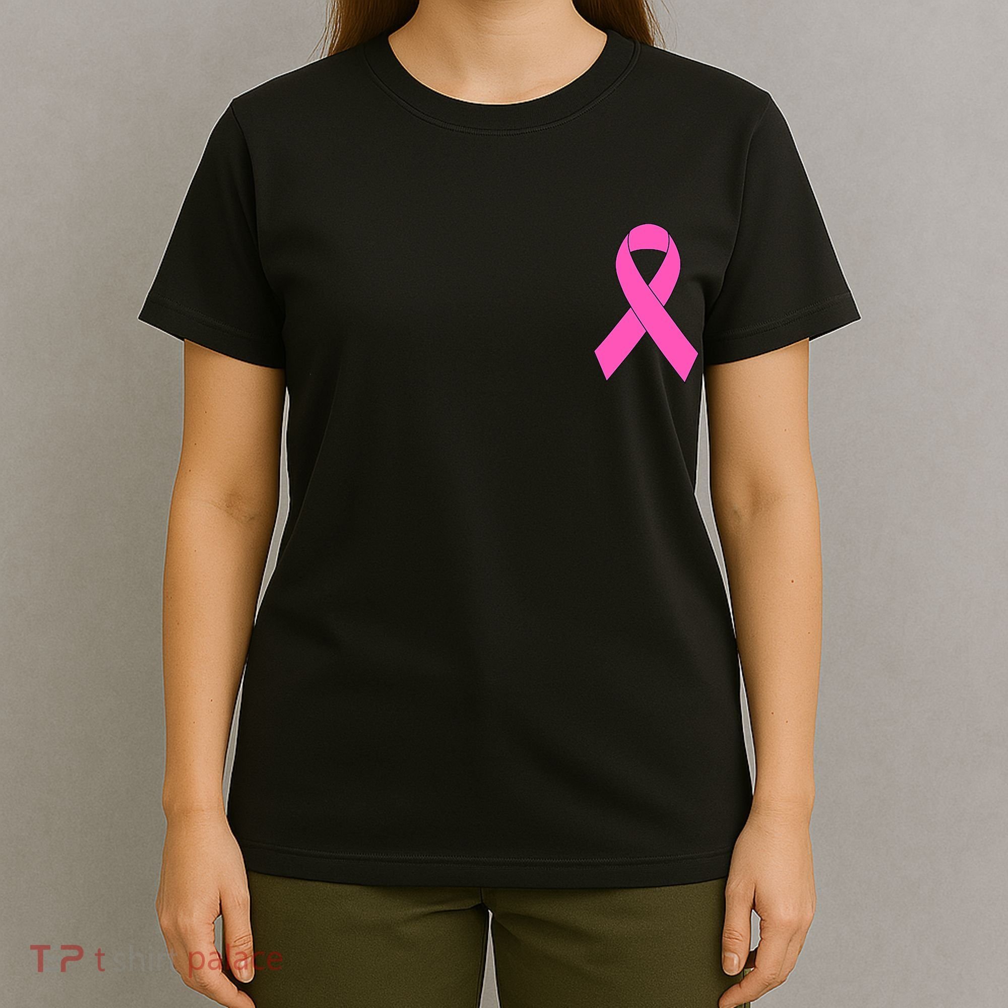 Cute Pink Ribbon Breast Cancer Awareness T-Shirt