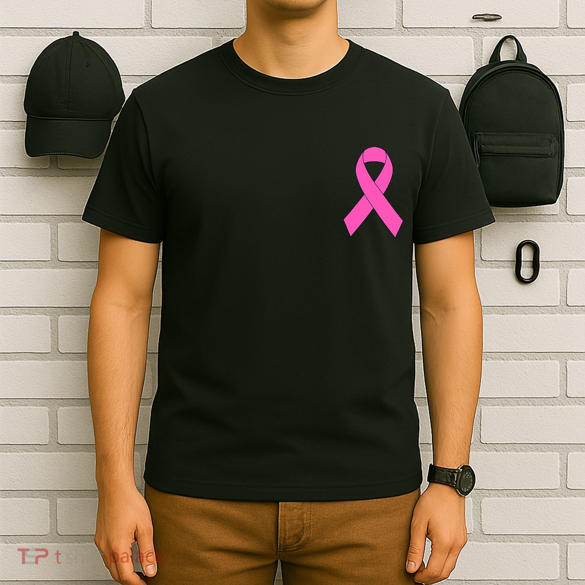 Cute Pink Ribbon Breast Cancer Awareness T-Shirt