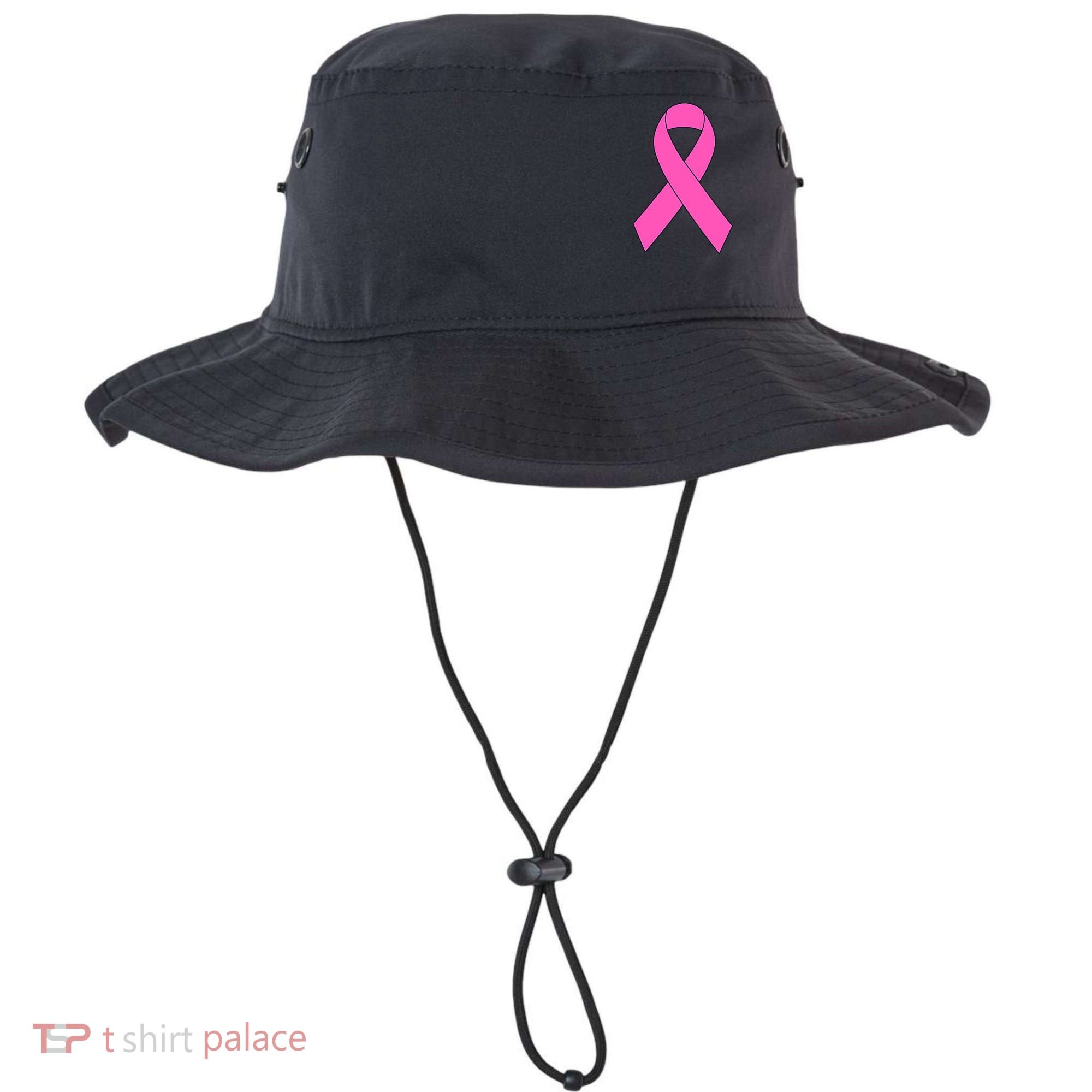 Cute Pink Ribbon Breast Cancer Awareness Bucket Hat