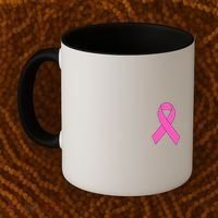 Cute Pink Ribbon Breast Cancer Awareness Coffee Mug thumb 2