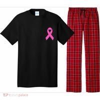 Cute Pink Ribbon Breast Cancer Awareness Pajama Set thumb 0