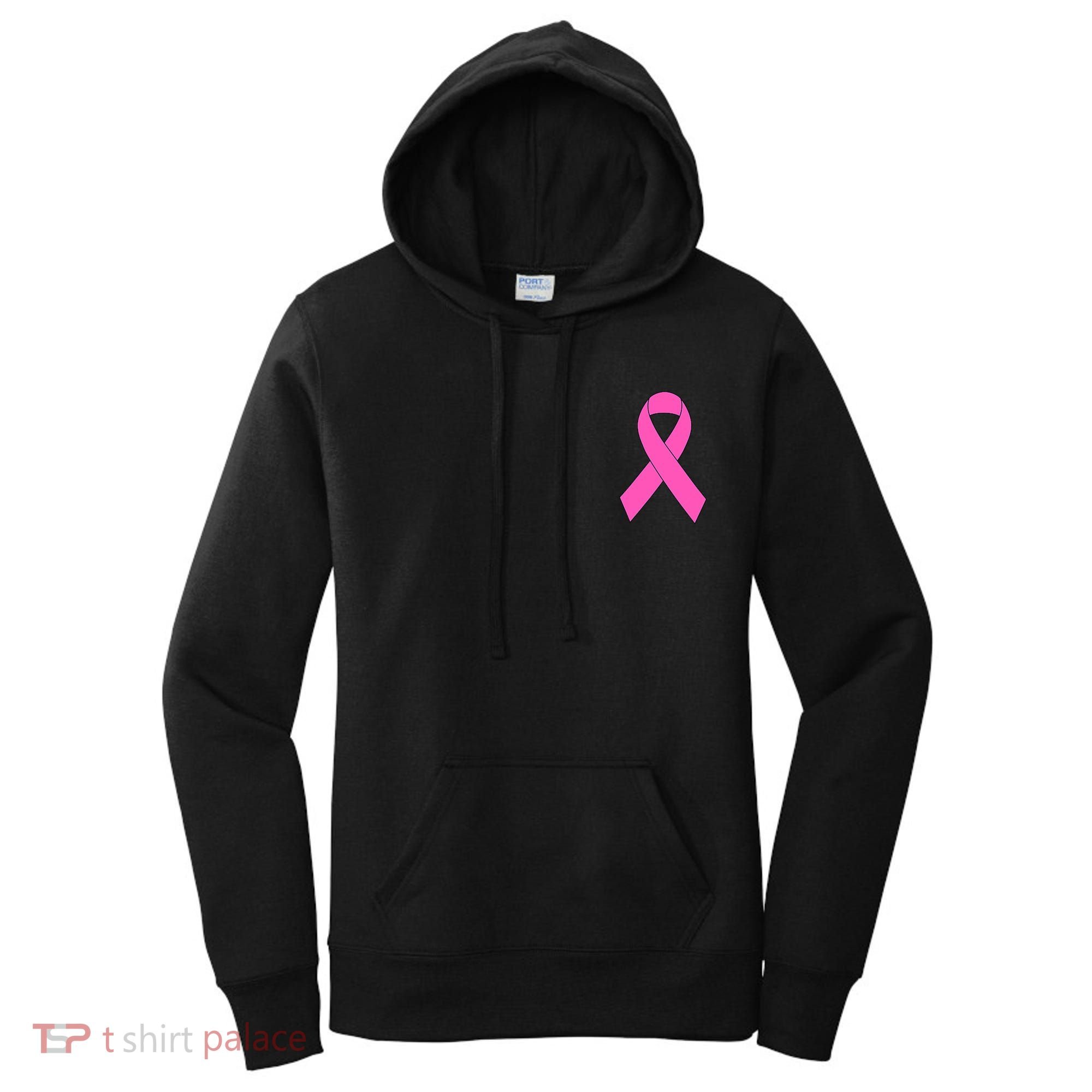 Cute Pink Ribbon Breast Cancer Awareness Women's Hoodie