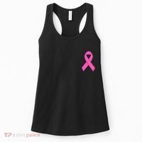 Cute Pink Ribbon Breast Cancer Awareness Women's Tank Top thumb 0