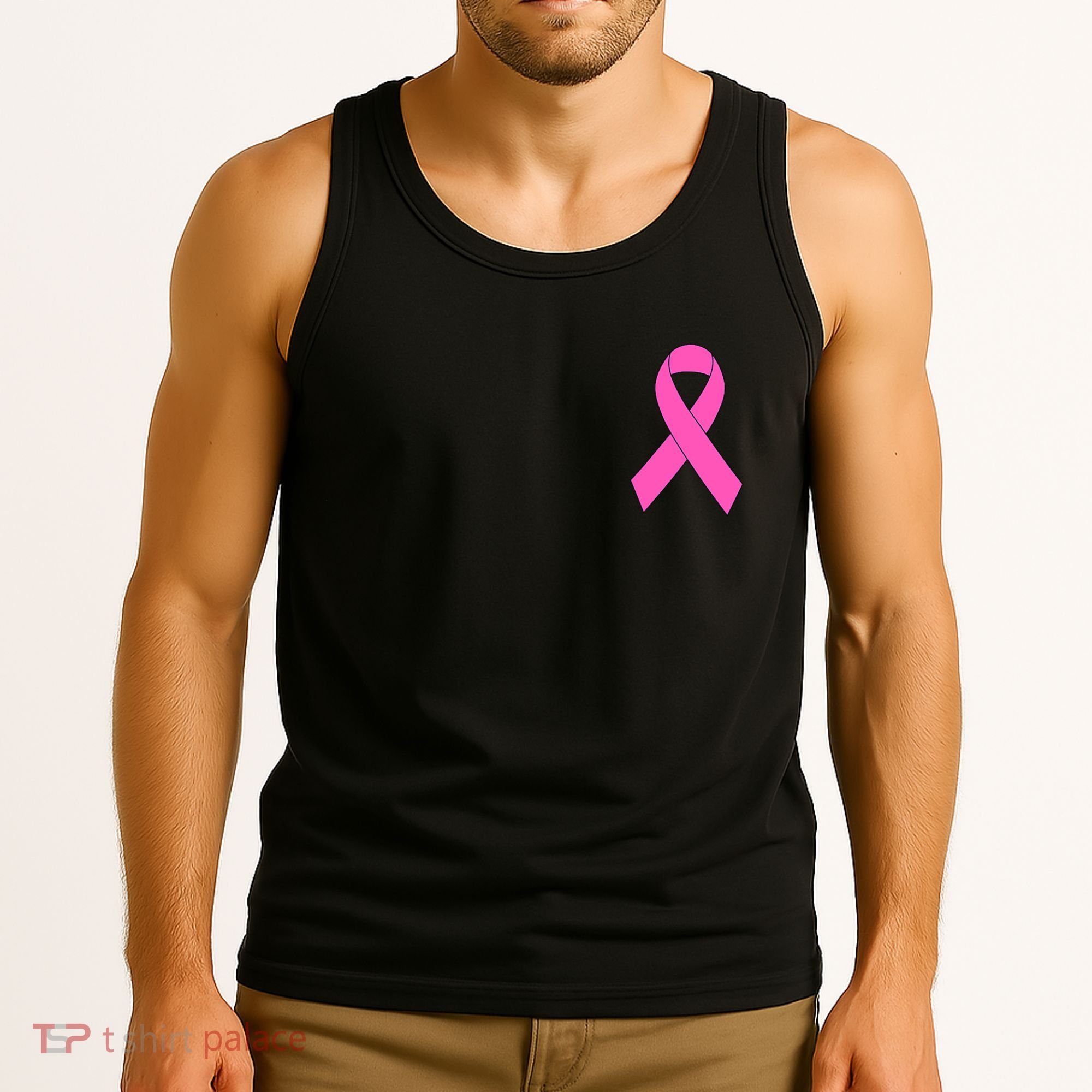 Cute Pink Ribbon Breast Cancer Awareness Tank Top