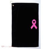 Cute Pink Ribbon Breast Cancer Awareness Golf Towel thumb 0