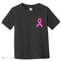 Cute Pink Ribbon Breast Cancer Awareness Toddler T-Shirt thumb 0