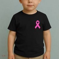 Cute Pink Ribbon Breast Cancer Awareness Toddler T-Shirt thumb 2