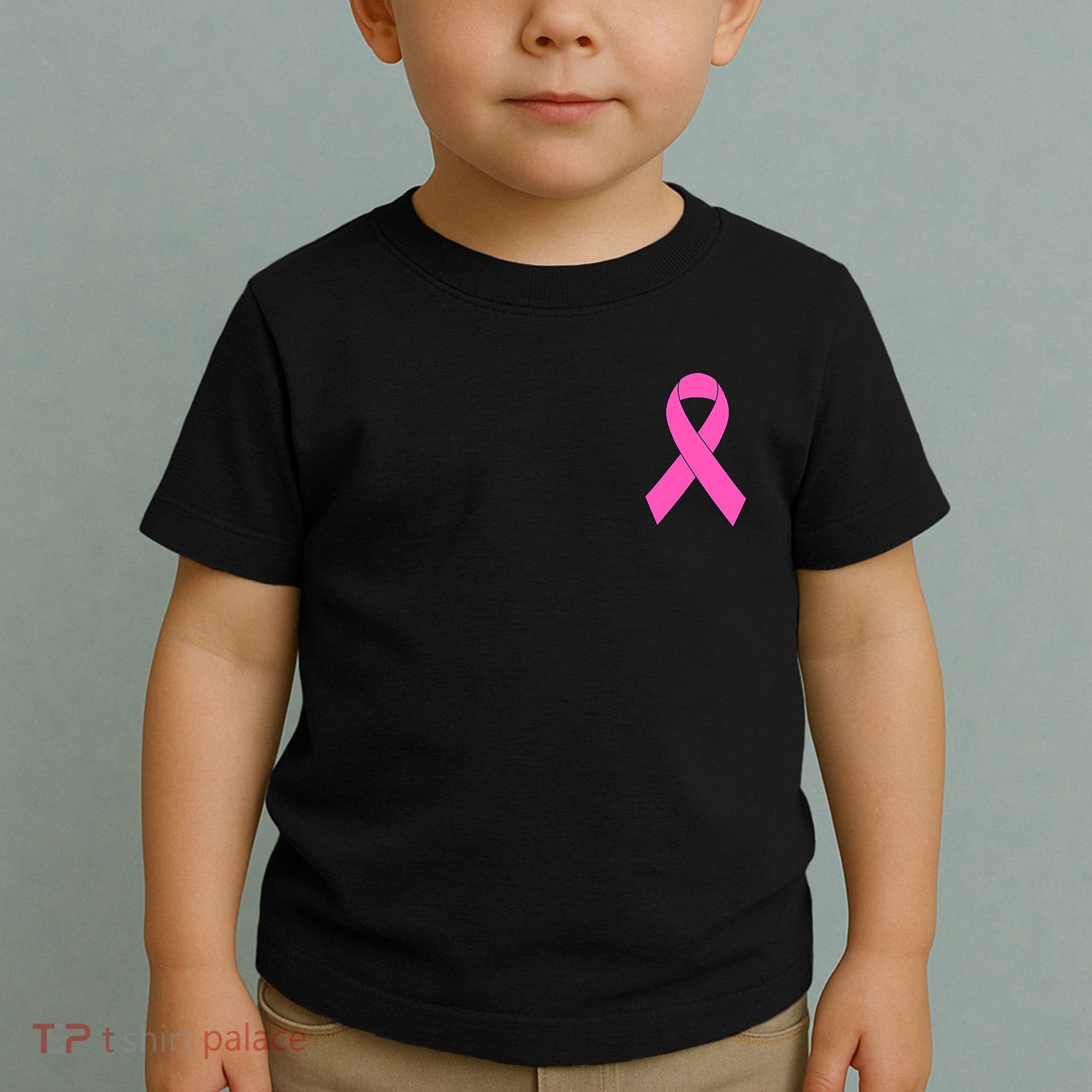 Cute Pink Ribbon Breast Cancer Awareness Toddler T-Shirt