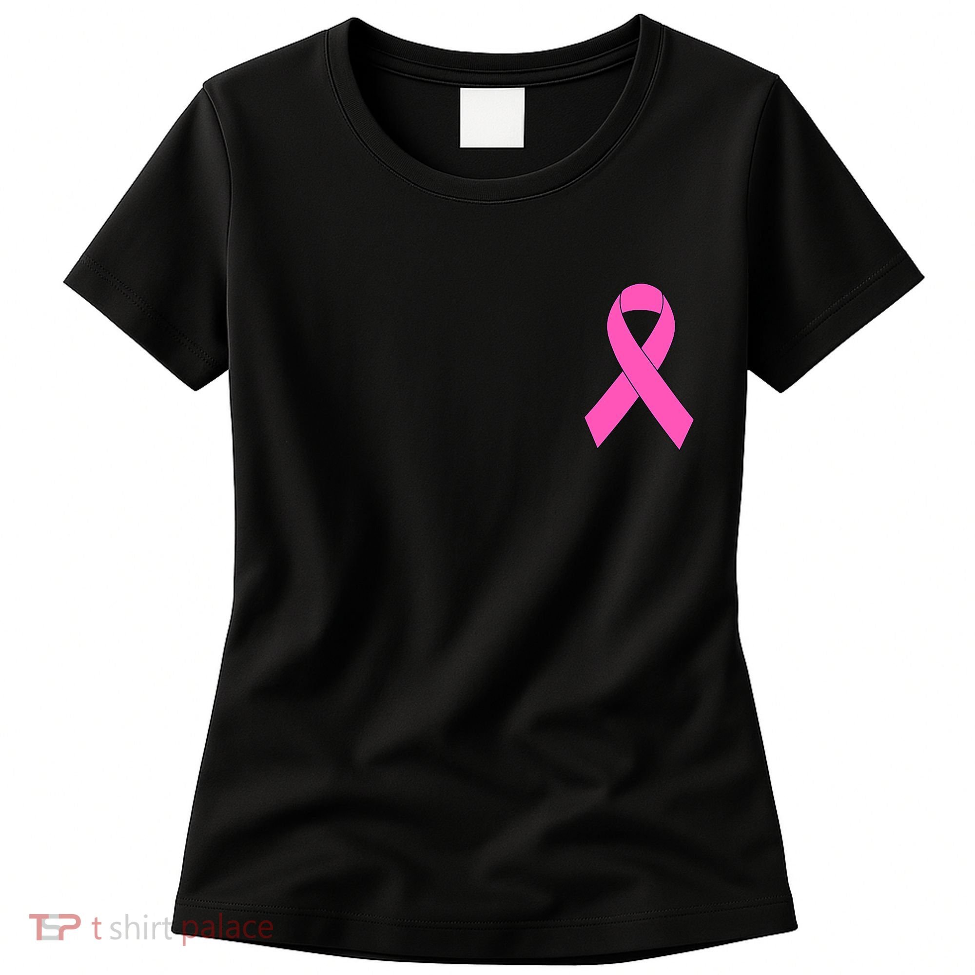 Cute Pink Ribbon Breast Cancer Awareness Women's T-Shirt