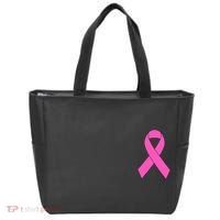 Cute Pink Ribbon Breast Cancer Awareness Tote Bag thumb 0