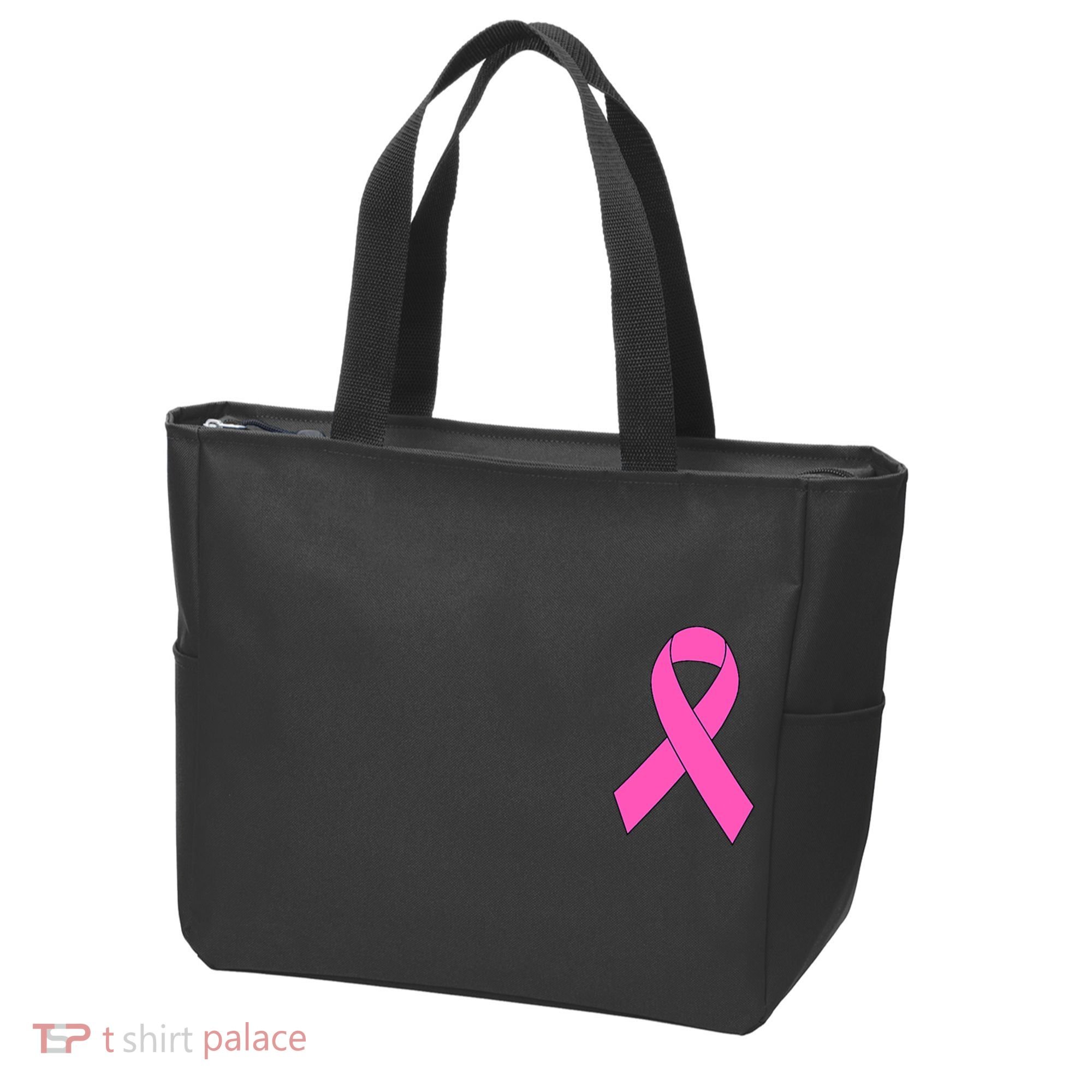 Cute Pink Ribbon Breast Cancer Awareness Tote Bag