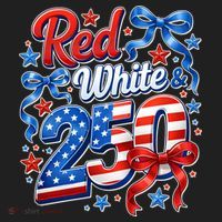 Cute Patriotic Red White And 250 Celebrate America's 250th Birthday Women's Sweatshirt thumb 2