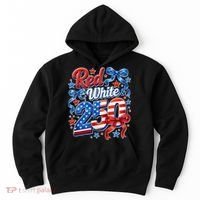 Cute Patriotic Red White And 250 Celebrate America's 250th Birthday Hoodie thumb 0