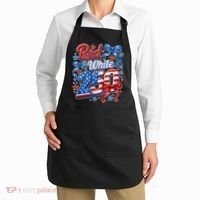 Cute Patriotic Red White And 250 Celebrate America's 250th Birthday Apron thumb 2