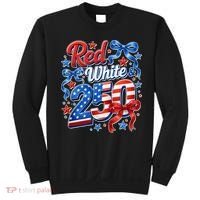 Cute Patriotic Red White And 250 Celebrate America's 250th Birthday Sweatshirt thumb 0