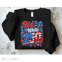 Cute Patriotic Red White And 250 Celebrate America's 250th Birthday Sweatshirt thumb 2